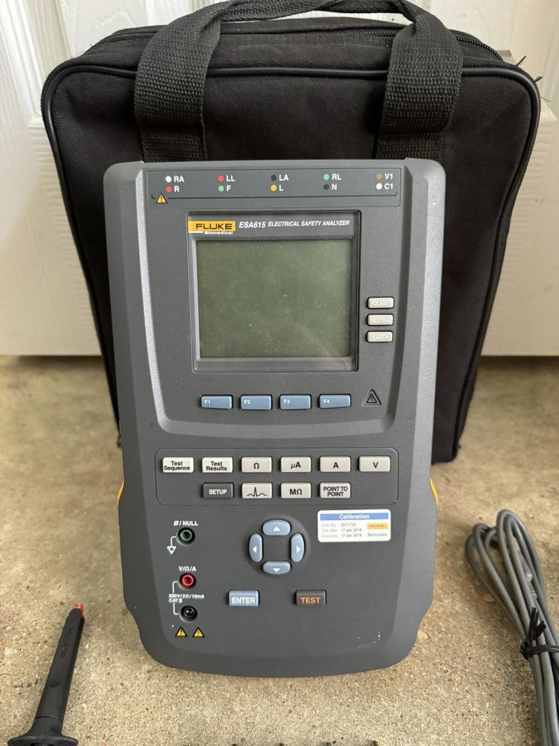 FLUKE ESA615 EU 230V ELECTRICAL SAFETY ANALYZER WITH ACCESSORIES