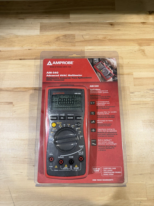 AMPROBE AM-540 ADVANCED HVAC MULTIMETER (NEW SEALED) SHIPS FAST