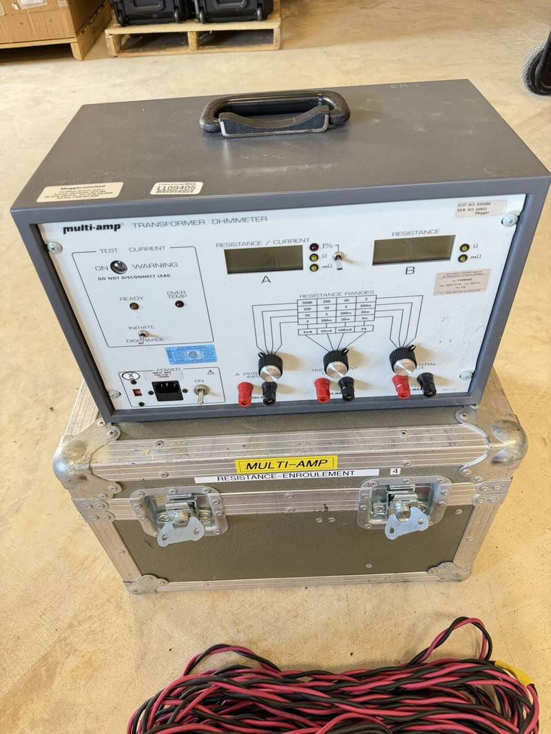 MULTI-AMP 830280 MEGGER TRANSFORMER OHMMETER 5A WINDING RESISTANCE TESTER