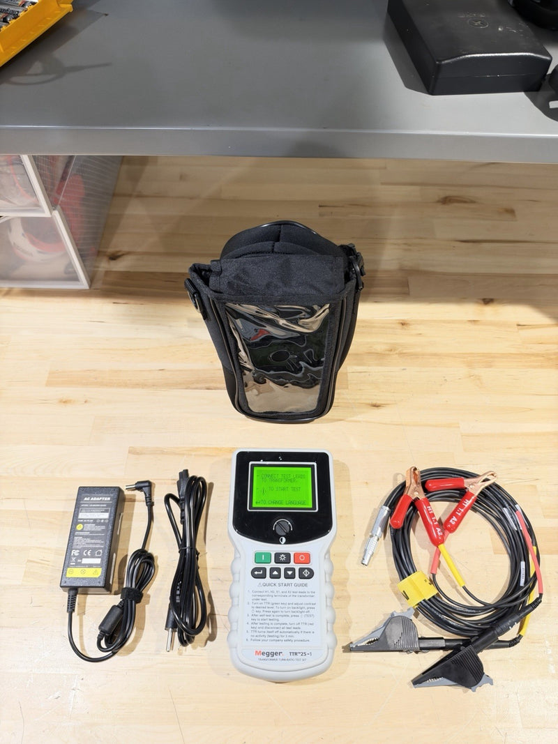 MEGGER TTR-25-1 SINGLE & THREE PHASE TRANSFORMER TURN-RATIO TEST SET SHIPS FREE