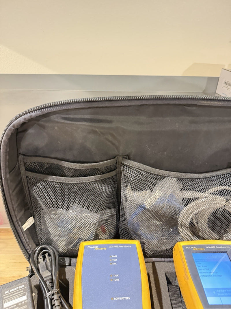 FLUKE NETWORKS DTX-1800 DTX CABLE ANALYZER KIT & PLA001 TESTED