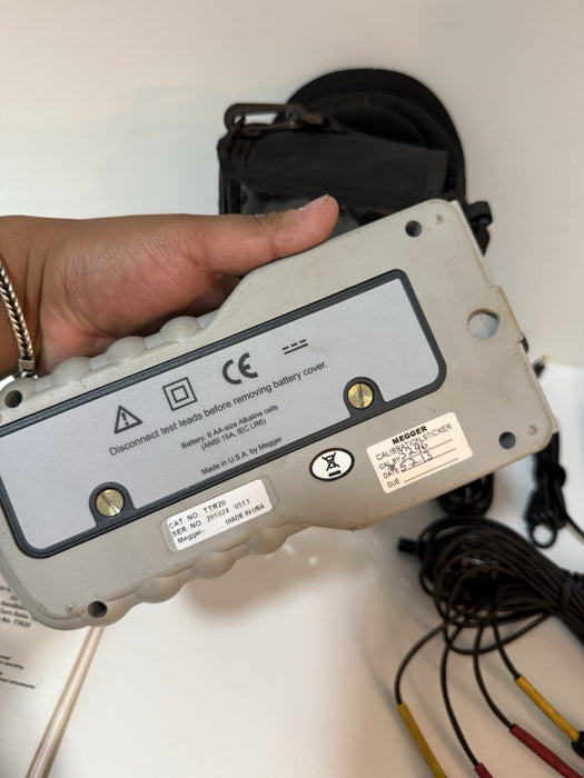 MEGGER TTR20 TRANSFORMER TURN-RATIO TEST SET WITH LEADS & BAG
