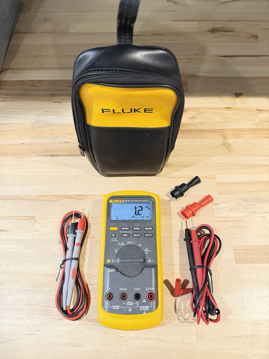 FLUKE 87V TRUE RMS MULTIMETER W/ LEADS (TESTED) SHIPS FAST