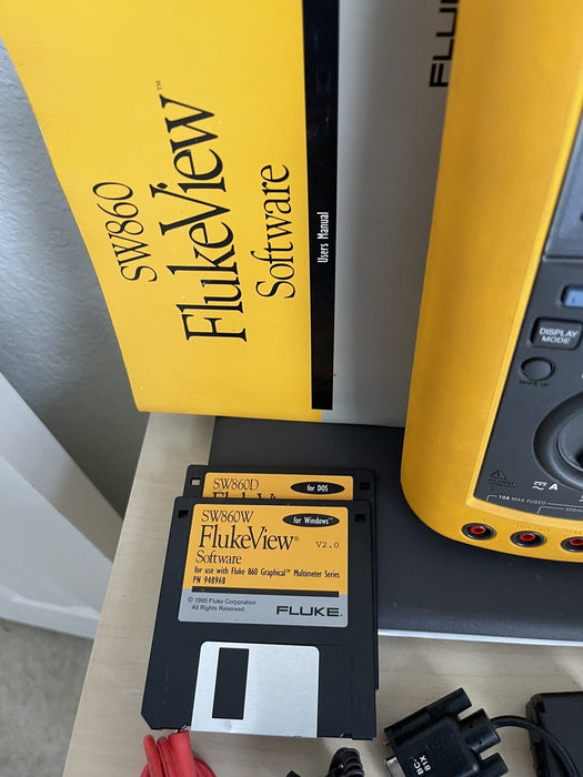 FLUKE 863 GRAPHICAL MULTIMETER ACCESSORIES MANUALS BOX