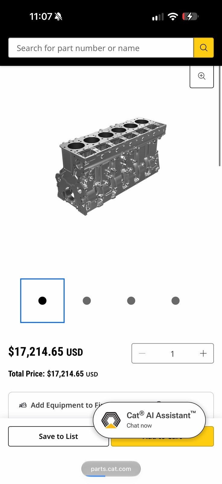CAT 582-5311 CYLINDER BLOCK (NEW SEALED) - GENUINE OEM / SHIPS FREE