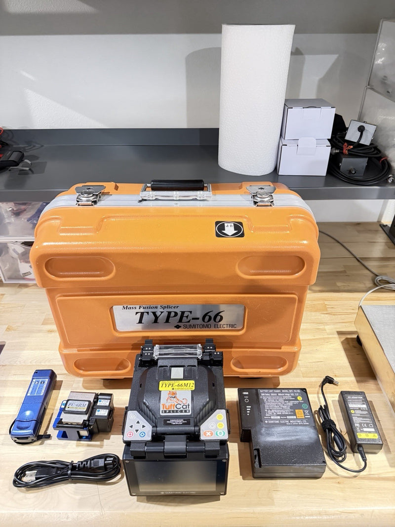SUMITOMO ELECTRIC TYPE-66 TUFFCAT FUSION SPLICER WITH FC-6RM CLEAVER