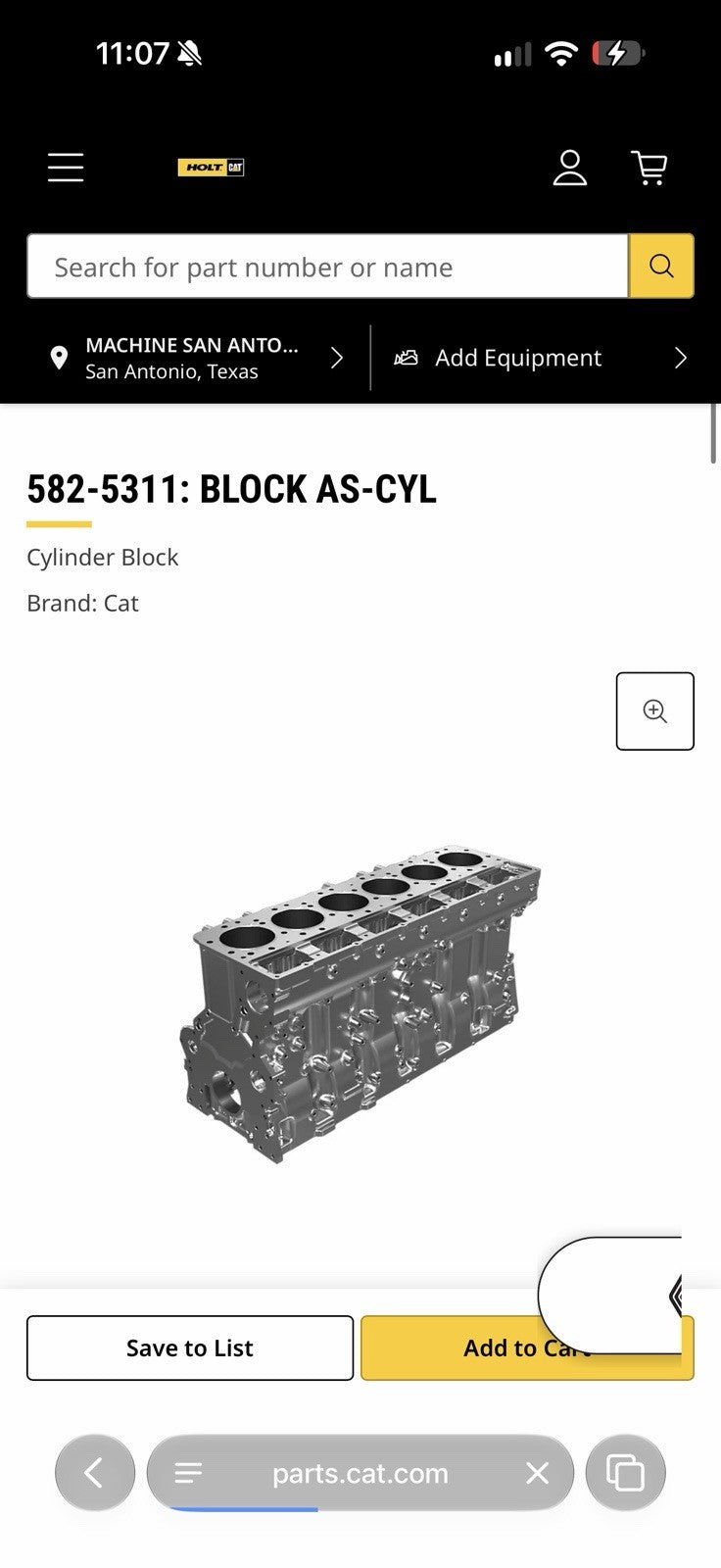 CAT 582-5311 CYLINDER BLOCK (NEW SEALED) - GENUINE OEM / SHIPS FREE