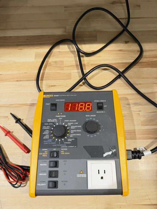 FLUKE BIOMEDICAL ESA601 ELECTRICAL SAFETY ANALYZER TESTER CALIBRATED 2025