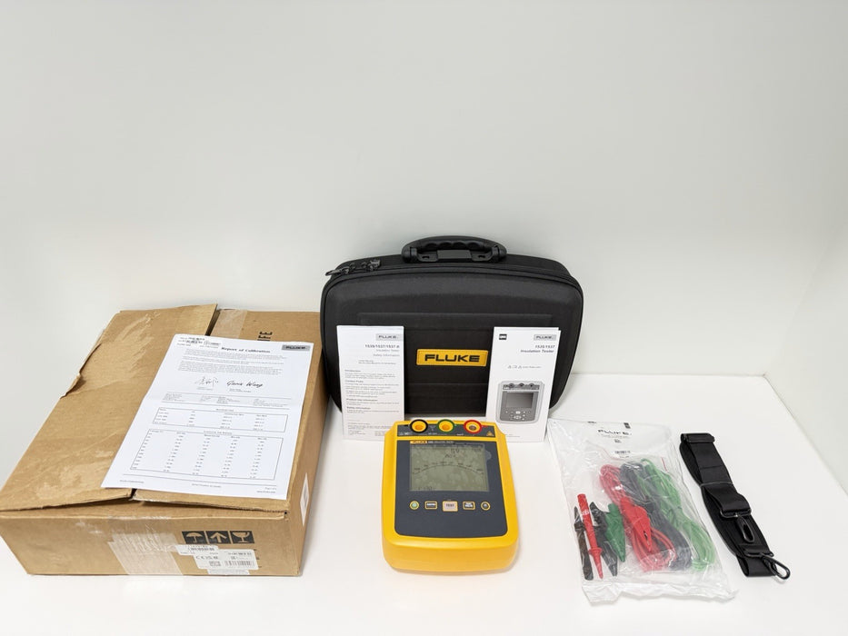 FLUKE 1535 MEGOHMMETER INSULATION TESTER W/ LEADS & CASE (CALIBRATED 2025) NEW