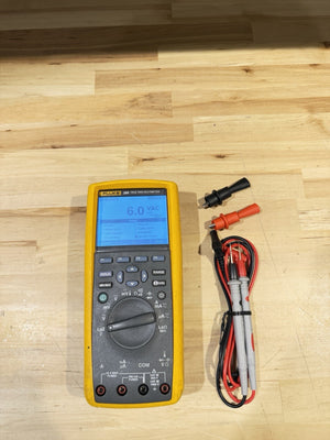 FLUKE 289 TRUE RMS ELECTRONIC LOGGING DIGITAL MULTIMETER W/ LEADS & CLIPS