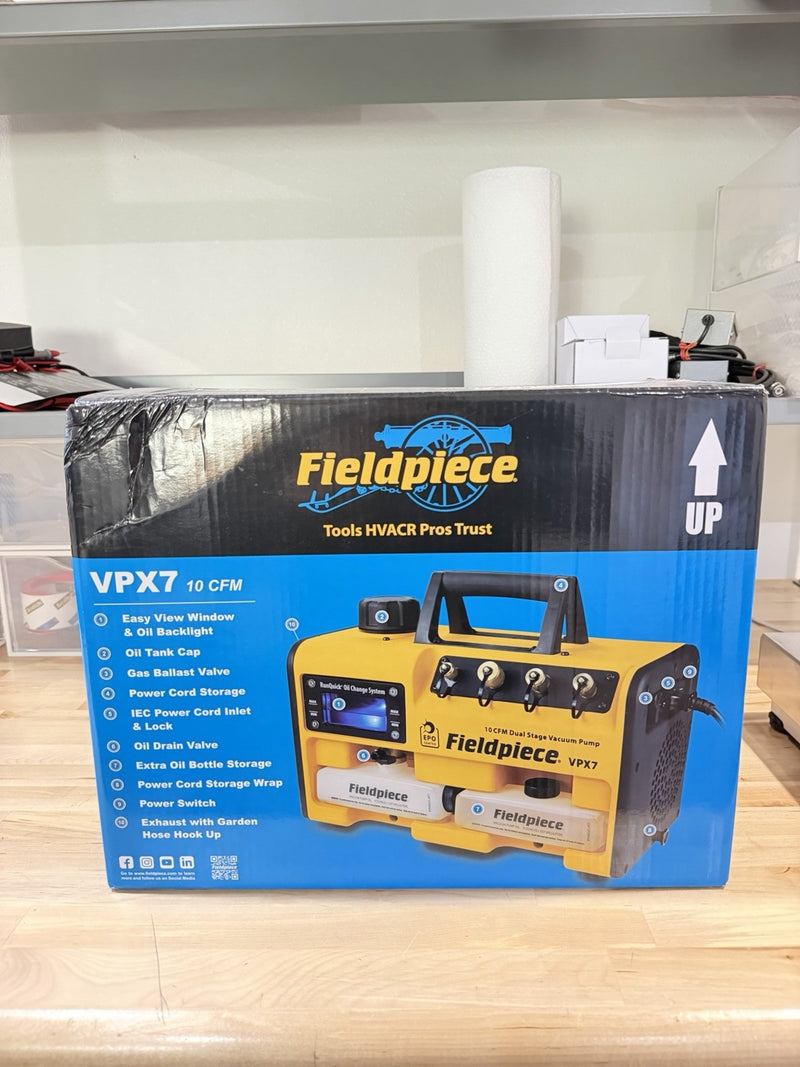 FIELDPIECE VPX7 10 CFM DUAL STAGE VACUMM PUMP