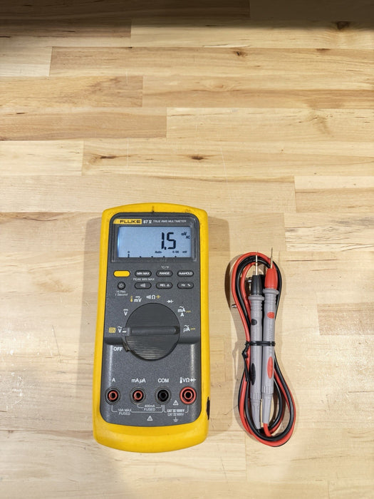FLUKE 87V TRUE RMS MULTIMETER W/ LEADS (TESTED) SHIPS FAST
