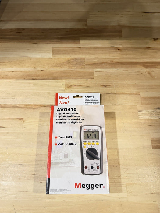 MEGGER AVO410 DIGITAL MULTIMETER TRUE RMS CAT IV 600V WITH LEADS