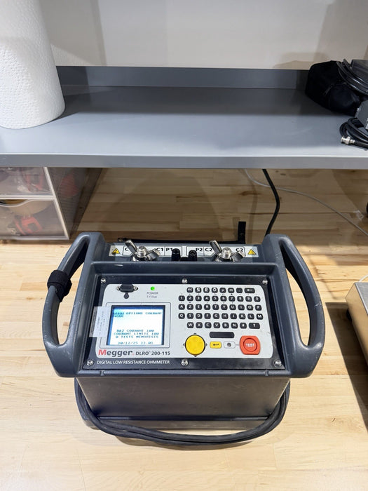 MEGGER DLRO 200-115 DIGITAL LOW RESISTANCE OHMMETER (CALIBRATED 2025) SHIPS FREE