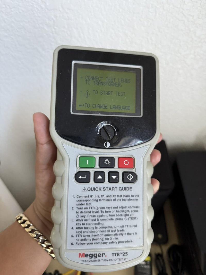 MEGGER TTR-25 SINGLE & THREE PHASE TRANSFORMER TURN-RATIO TEST