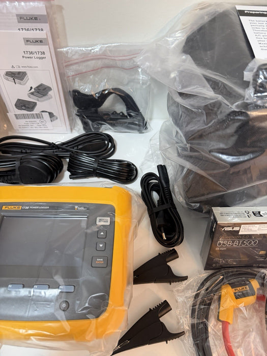 FLUKE 1738 POWER LOGGER KIT 3 PHASE W/ACCESSORIES/CALIBRATED 2026 NEW SHIPS FREE