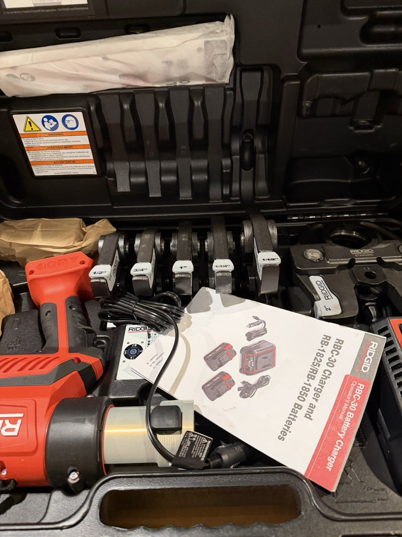RIDGID RP 350 PRESS TOOL KIT 67053 1/2" TO 2" PROPRESS JAWS - NEW FACTORY SEALED