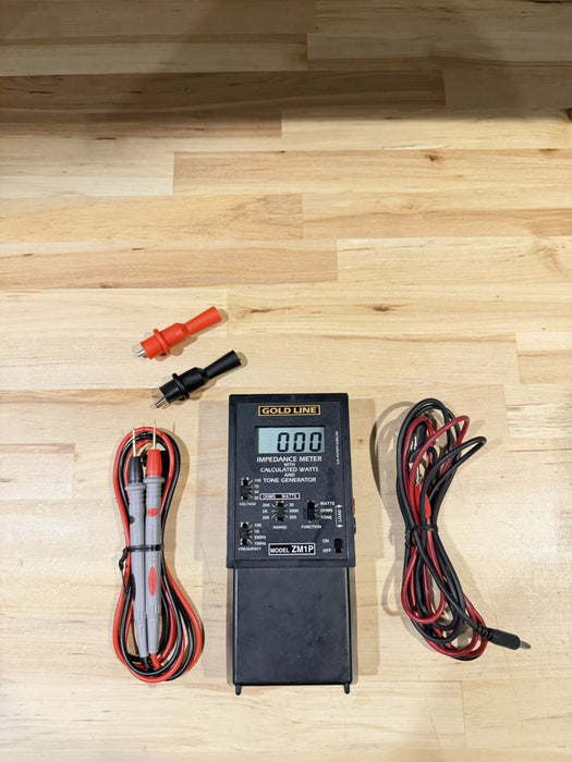 GOLDLINE ZM1P IMPEDANCE METER W/LEADS (TESTED) SHIPS FAST