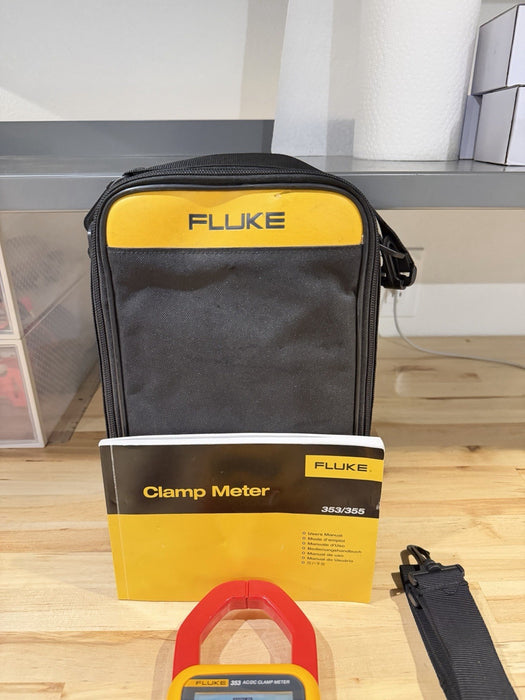 FLUKE 353 AC/DC CLAMP METER W/ LEADS & BAG (TESTED) SHIPS FAST