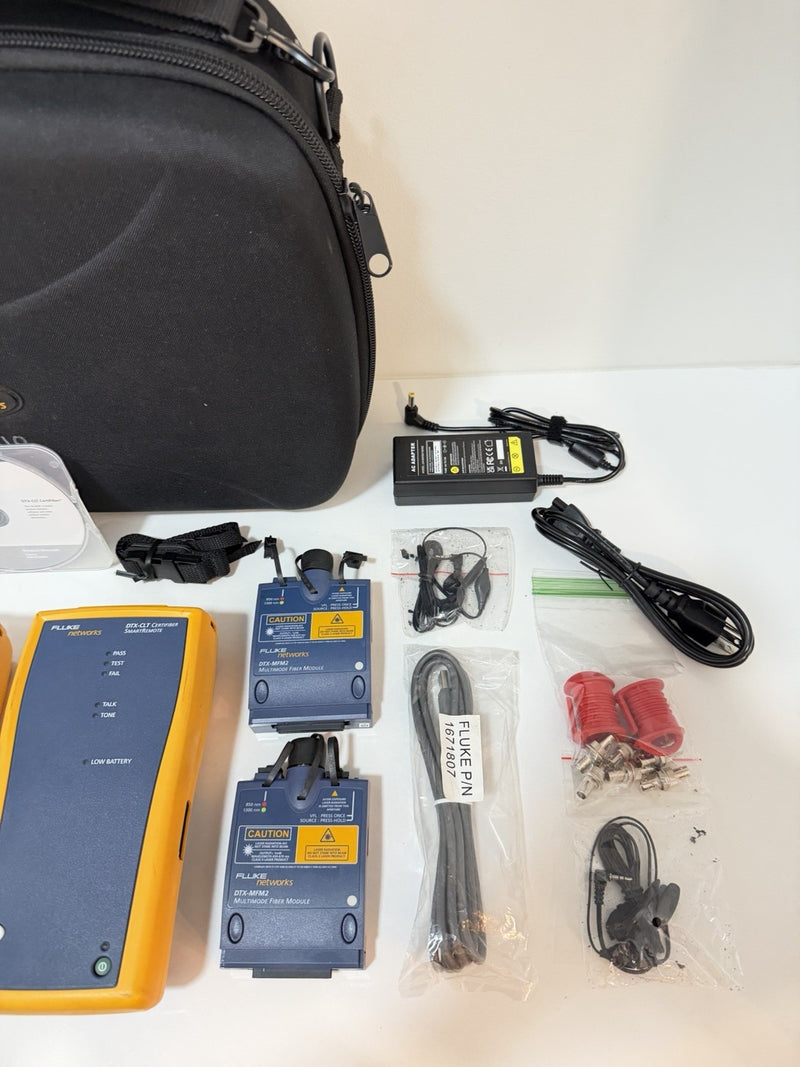 FLUKE NETWORKS DTX-CLT CERTIFIBER OLTS TESTER KIT W/DTX-MFM2 (TESTED)SHIPS FREE