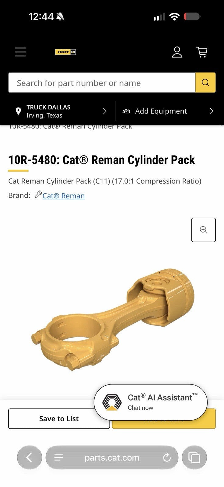 CAT 10R-5480 CYLINDER PACK / NEW SEALED - FREE SHIPPING