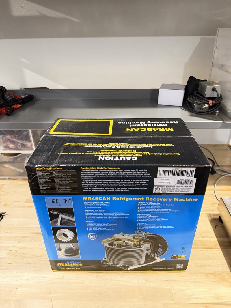 FIELDPIECE MR45 DIGITAL REFRIGERANT RECOVERY MACHINE (NEW SEALED) SHIPS FAST