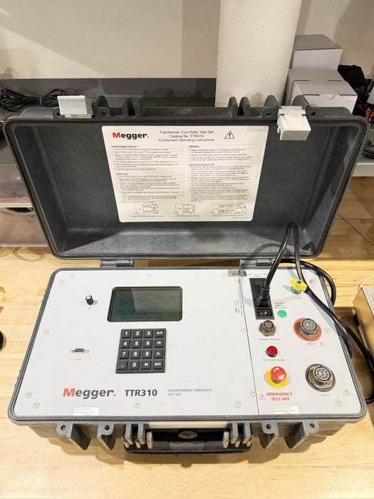 MEGGER TTR310 THREE PHASE TRANSFORMER TURNS RATIO TESTER TESTED