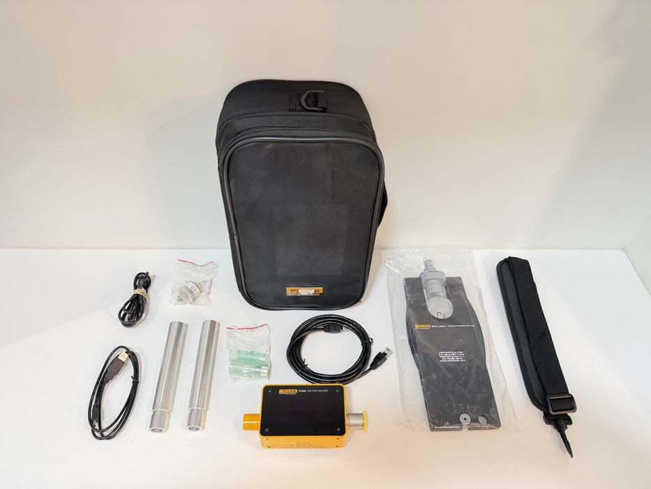 FLUKE BIOMEDICAL VT305 GAS FLOW ANALYZER W/ ACCESSORIES (TESTED) FREE SHIPPING