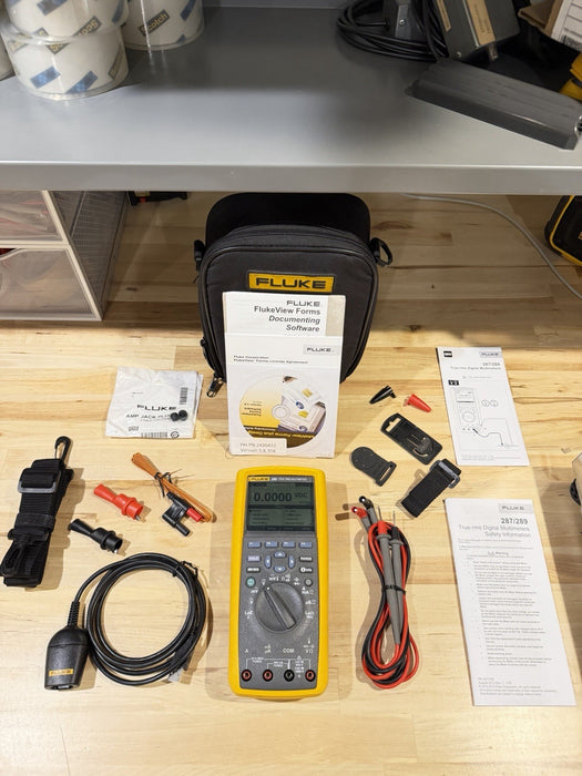 FLUKE 289 FVF COMBO KIT TRUE-RMS DATA LOGGING MULTIMETER (FREE SHIPPING) TESTED
