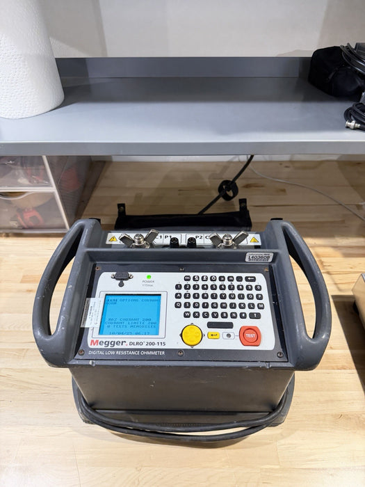 MEGGER DLRO 200-115 DIGITAL LOW RESISTANCE OHMMETER TESTED
