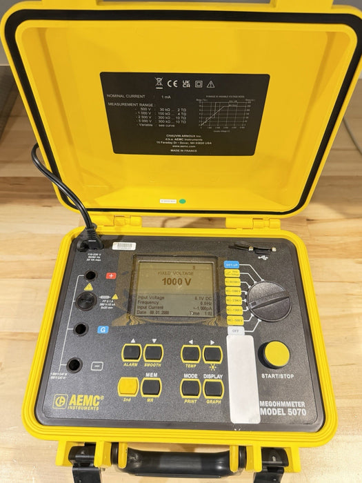 AEMC 5070 MEGOHMMETER  GRAPHICAL INSULATION TESTER (FREE SHIPPING)