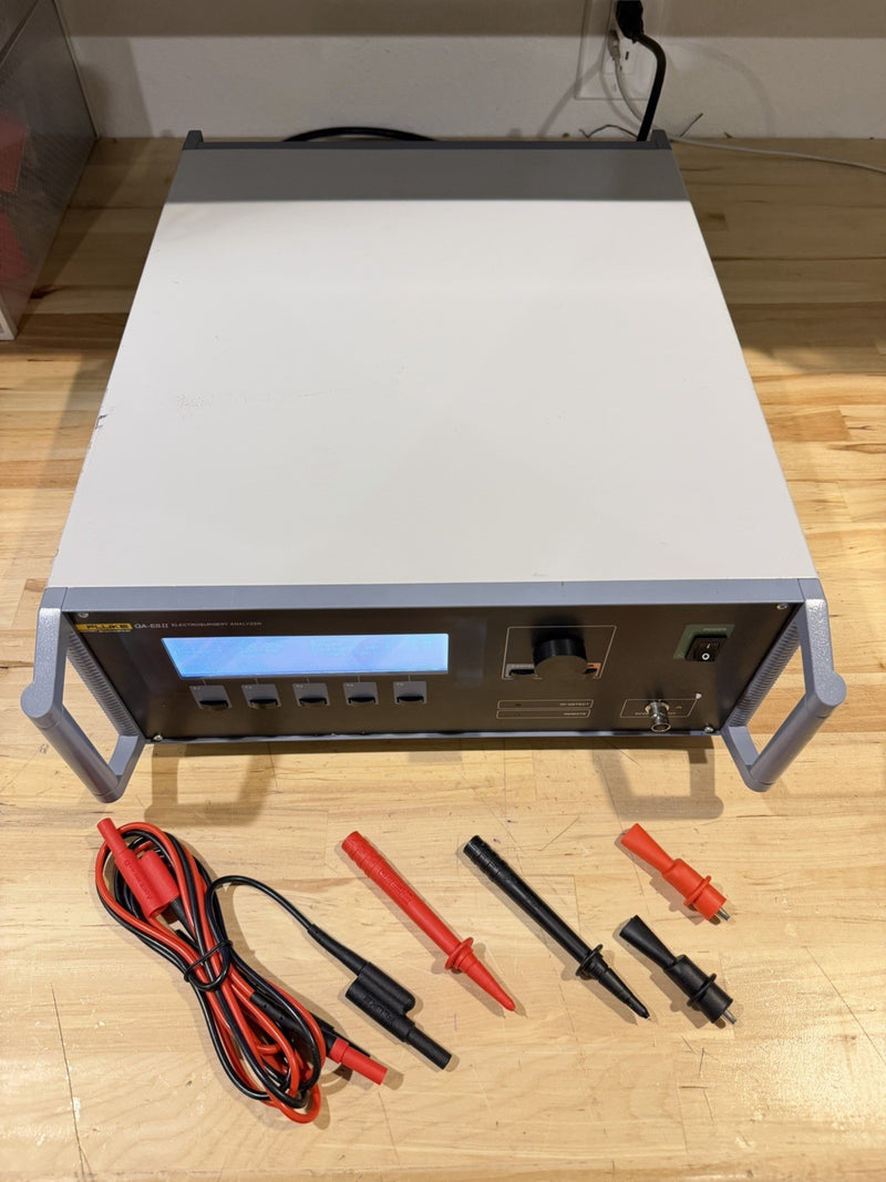 FLUKE QA-ES II ELECTROSURGERY ANALYZER W/ LEADS & CLIPS (TESTED) FREE SHIPPING