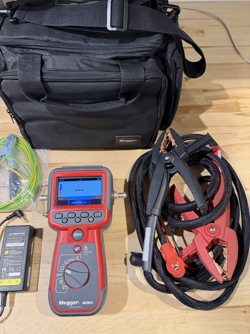MEGGER MOM3 HANDHELD MICRO-OHMMETER 300A KIT CALIBRATED 2025 TESTED