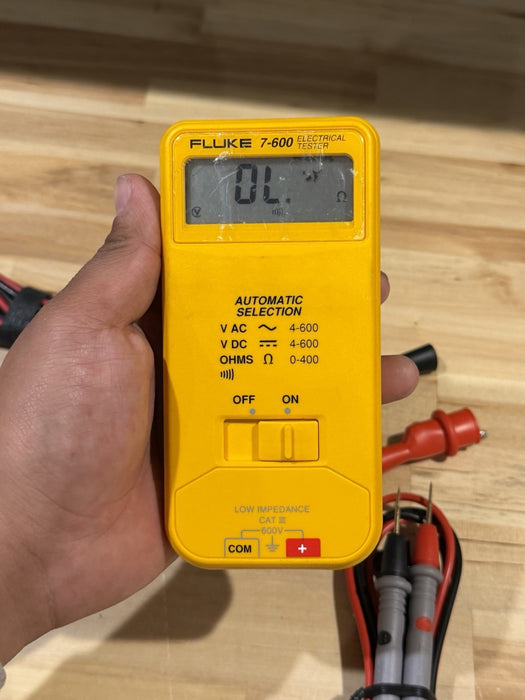 FLUKE 7-600 ELECTRICAL TESTER W/ LEADS & CLIPS (SHIPS FAST) TESTED