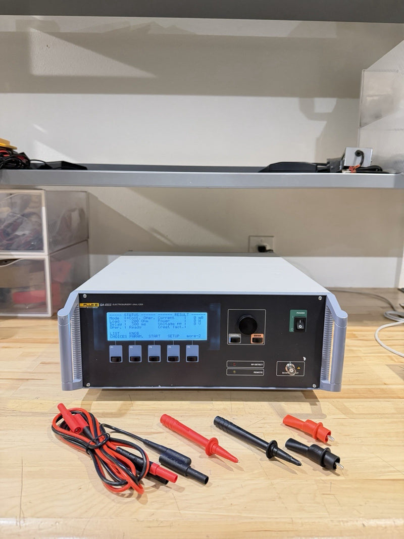 FLUKE QA-ES II ELECTROSURGERY ANALYZER W/ LEADS & CLIPS (TESTED) FREE SHIPPING