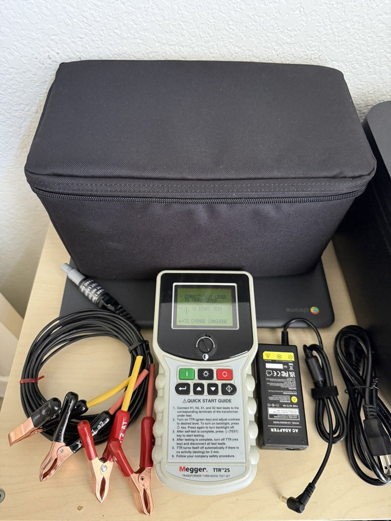 MEGGER TTR-25 SINGLE & THREE PHASE TRANSFORMER TURN-RATIO TEST