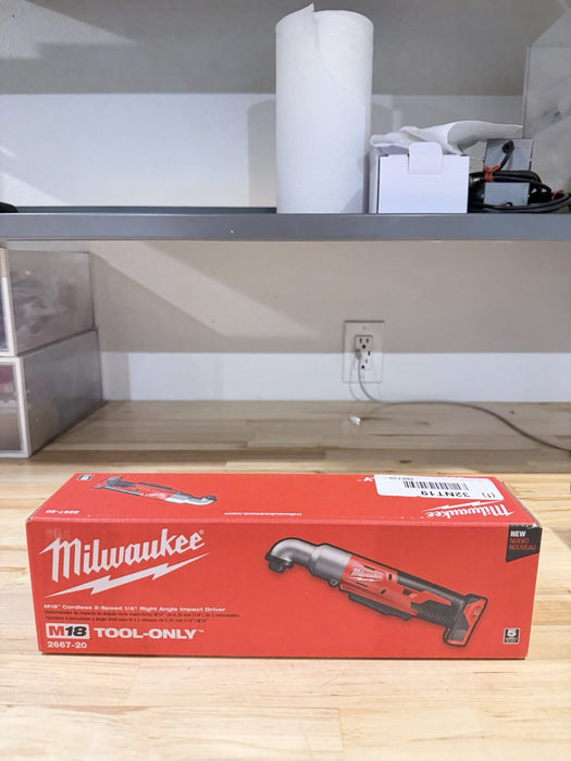 MILWAUKEE 2667-20 M18 2-SPEED 1/4" RIGHT ANGLE IMPACT DRIVER TOOL ONLY (NEW)