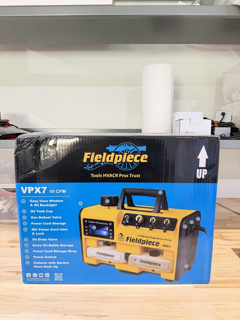 FIELDPIECE VPX7 10 CFM DUAL STAGE VACUMM PUMP