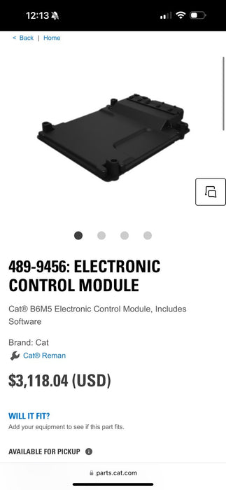 CAT 489-9456 ELECTRONIC CONTROL MODULE