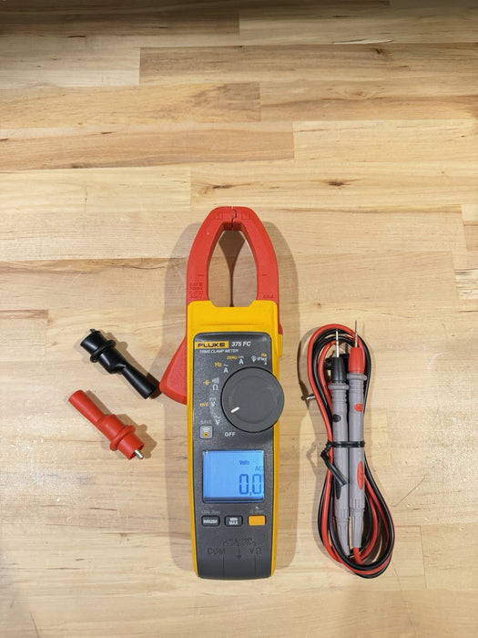 FLUKE 375FC TRMS CLAMP METER W/ LEADS & CLIPS (SHIPS FAST)