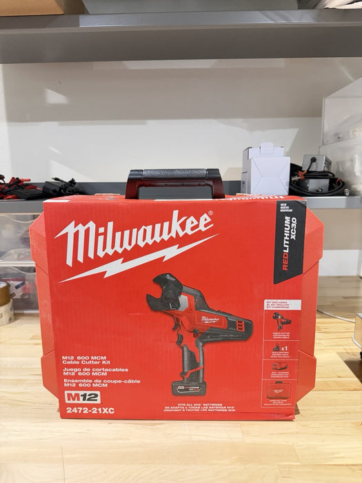 MILWAUKEE 2472-21XC M12 600 MCM CABLE CUTTER (NEW FACTORY SEALED) SHIPS FAST