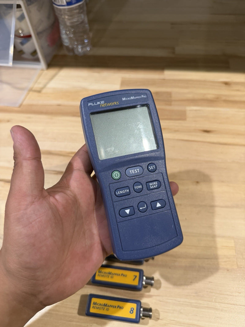 FLUKE NETWORKS MICROMAPPER PRO WITH REMOTE ID #1-8 TESTED