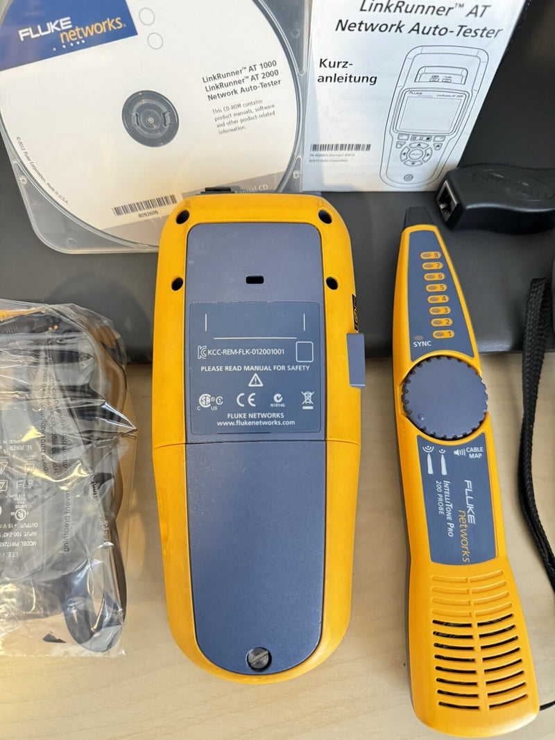 FLUKE NETWORKS LRAT-2000 LINKRUNNER AT-2000 AUTO TESTER W FLUKE INTELLITONEPROBE