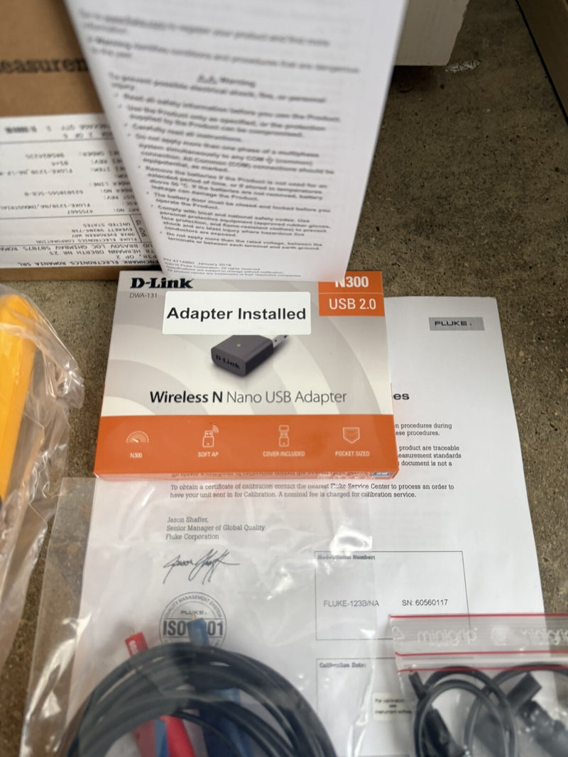 FLUKE 123B/NA INDUSTRIAL SCOPEMETER 20MHZ MFD 2024