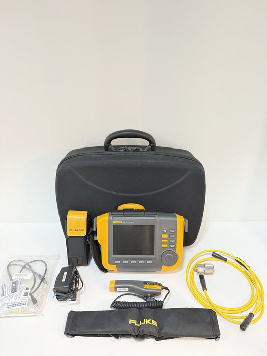 FLUKE 810 VIBRATION TESTER WITH TACHOMETER & TRIAXIAL ACCELEROMETER & CASE TESTED