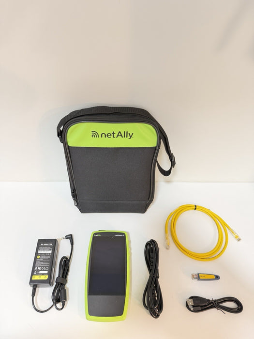 NETALLY LINKRUNNER AT 4000 NETWORKS TESTER W/ CHARGER & ACCESSORIES (TESTED)