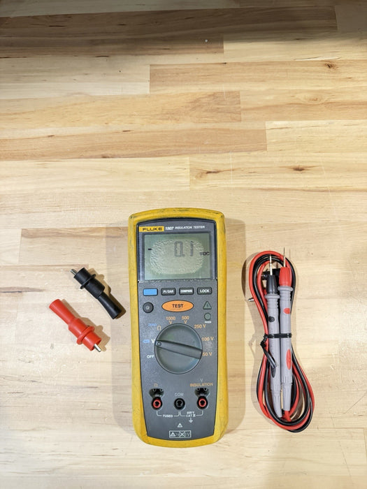 FLUKE 1507 INSULATION MULTIMETER W/ LEADS & CLIPS - SHIP FAST