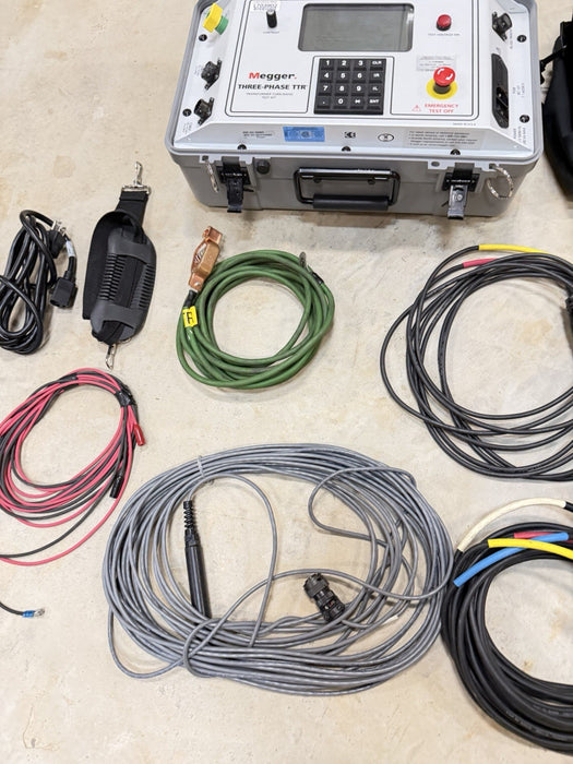 MEGGER THREE-PHASE TTR 550503 TRANSFORMER TURN-RATIO TESTER W/ CABLES (TESTED)