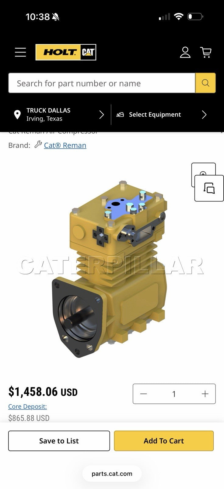 CATERPILLAR 0R-8256 AIR COMPRESSOR (NEW FACTORY SEALED / GENUINE OEM NEW
