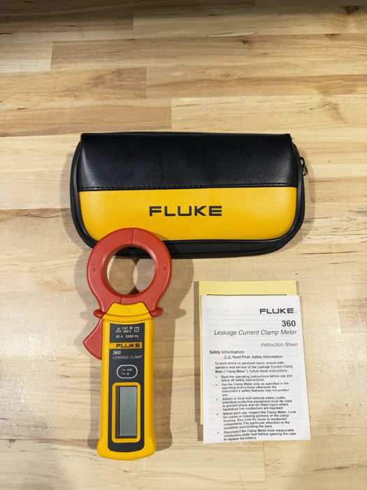 FLUKE 360 LEAKAGE CLAMP W/ BAG & MANUAL-SHIPS FAST